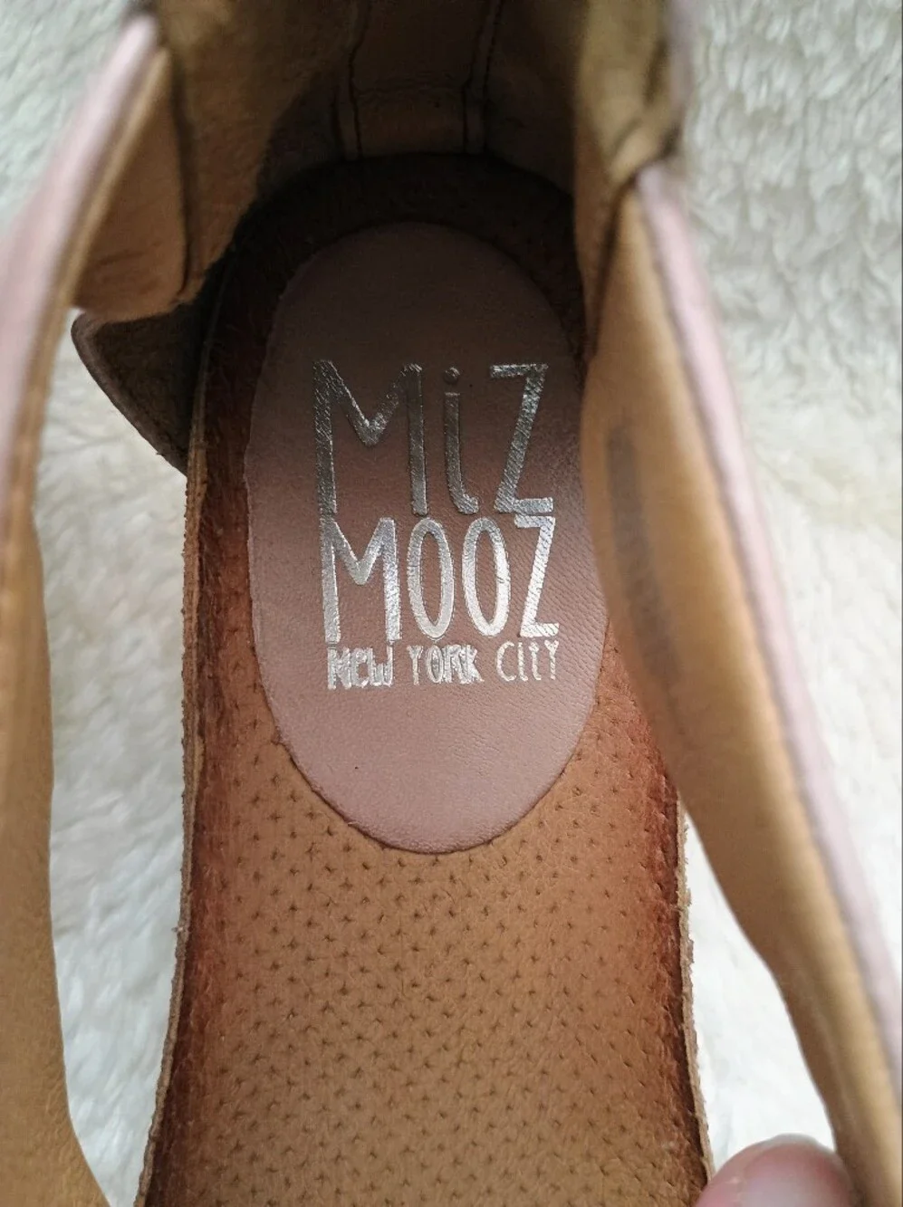 Miz Mooz Molly Dusty Pink Leather Wedge Sandals Size 38